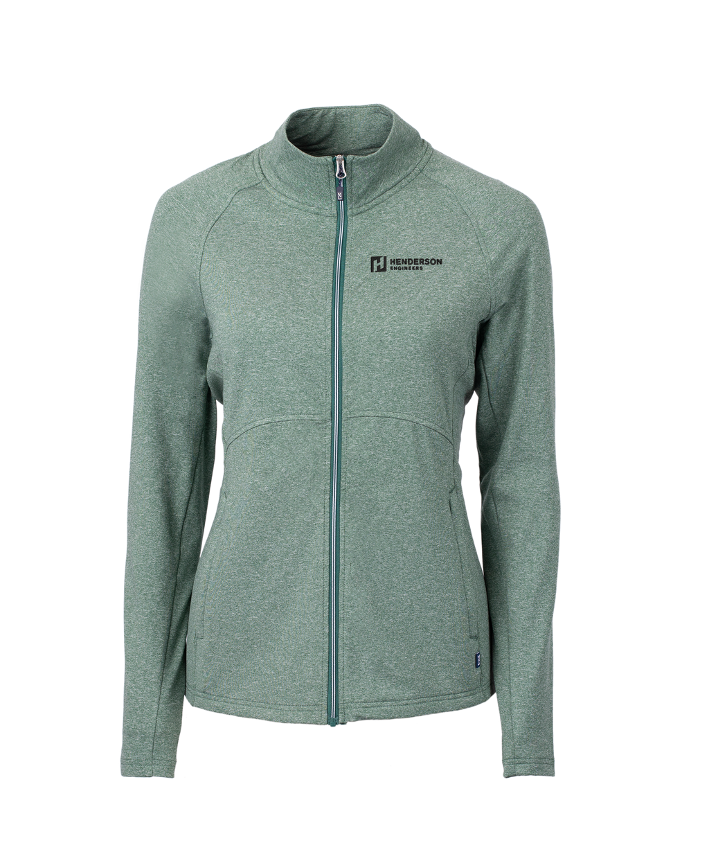 Cutter & Buck Adapt Eco Knit Stretch Recycled Womens Full Zip