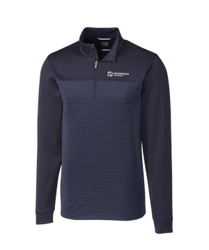 Cutter & Buck Traverse Stripe Stretch Quarter Zip Mens Pullover